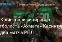 Касинтура пропустит матчи «Ахмата» с «Факелом» и «Краснодаром» Касинтура пропустит матчи «Ахмата» с «Факелом» и «Краснодаром»