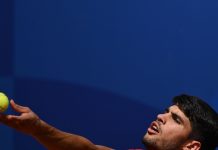 Алькарас провёл тренировку перед US Open Алькарас провёл тренировку перед US Open