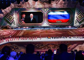 Владимир Путин принял участие в открытии Всемирных игр кочевников в Киргизии Владимир Путин принял участие в открытии Всемирных игр кочевников в Киргизии