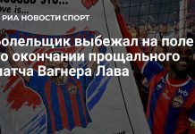На прощальном матче Вагнера Лава на поле выбежал болельщик На прощальном матче Вагнера Лава на поле выбежал болельщик