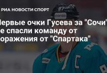 Гусев набрал первые очки за «Сочи» Гусев набрал первые очки за «Сочи»